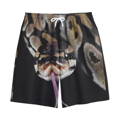 Python Snake Print Cotton Shorts