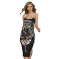 Python Snake Print Cross Back Cami Dress