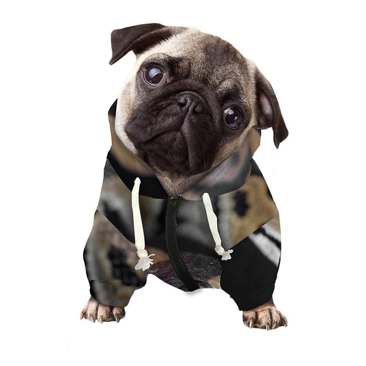 Python Snake Print Dog Zip Up Hoodie