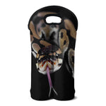 Python Snake Print Double Neoprene Wine Tote