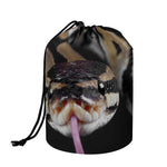 Python Snake Print Drawstring Makeup Bag