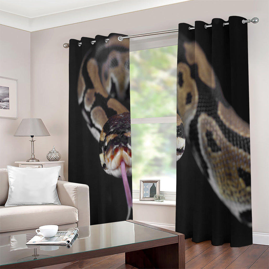 Python Snake Print Extra Wide Grommet Curtains