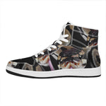 Python Snake Print High Top Leather Sneakers
