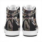 Python Snake Print High Top Leather Sneakers