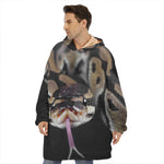 Python Snake Print Hoodie Blanket