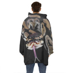 Python Snake Print Hoodie Blanket