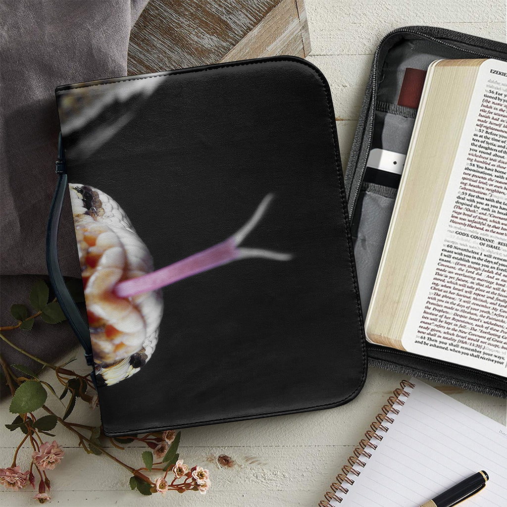 Python Snake Print Leather Bible Cover