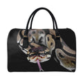 Python Snake Print Leather Duffel Bag