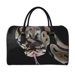 Python Snake Print Leather Duffle Bag