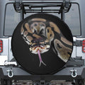 Python Snake Print Leather Spare Tire Cover