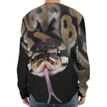 Python Snake Print Long Sleeve Baseball Jersey