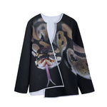 Python Snake Print Long Sleeve Short Coat