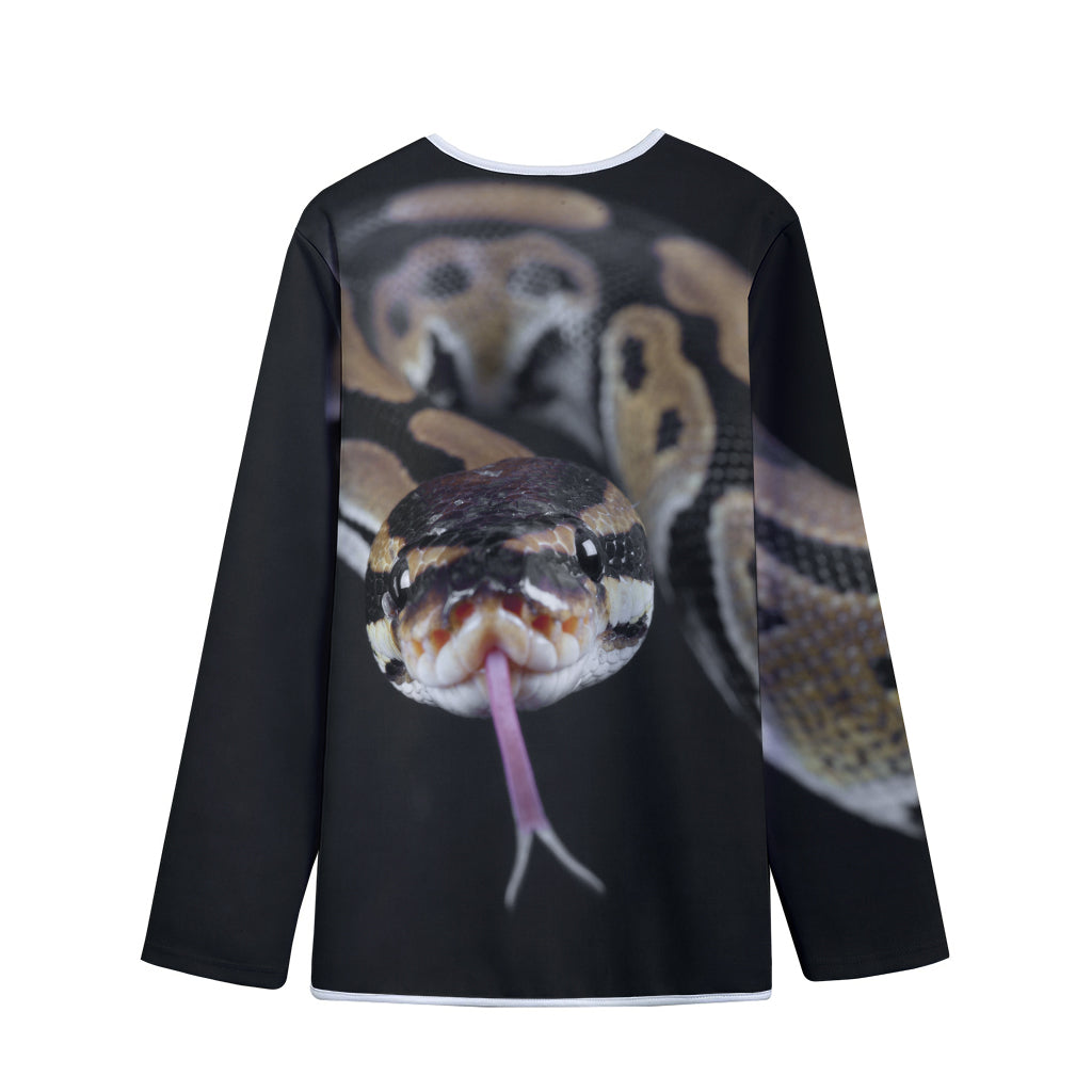 Python Snake Print Long Sleeve Short Coat