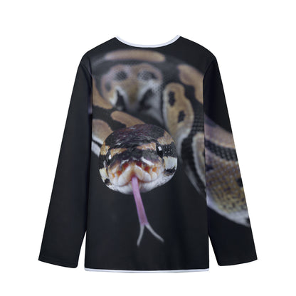 Python Snake Print Long Sleeve Short Coat