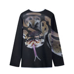 Python Snake Print Long Sleeve Short Coat