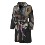 Python Snake Print Men's Bathrobe