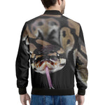 Python Snake Print Men's Bomber Jacket