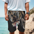 Python Snake Print Men's Cargo Shorts