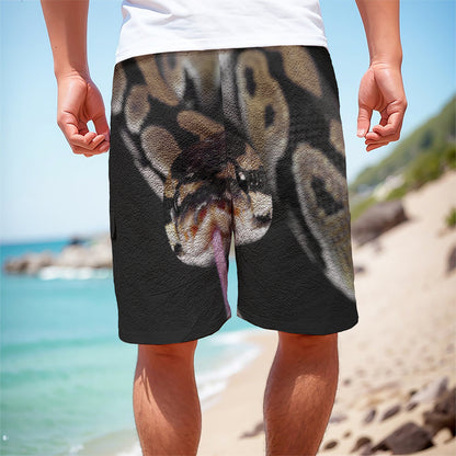 Python Snake Print Men's Cargo Shorts