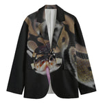 Python Snake Print Men's Cotton Blazer