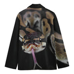 Python Snake Print Men's Cotton Blazer