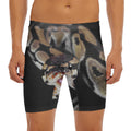 Python Snake Print Men's Long Boxer Briefs