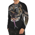 Python Snake Print Men's Long Sleeve Rash Guard