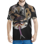Python Snake Print Men's Polo Shirt
