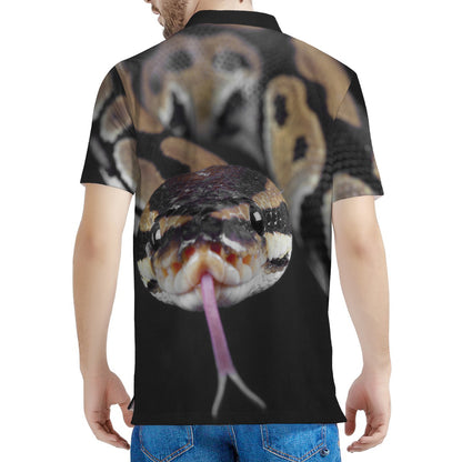 Python Snake Print Men's Polo Shirt