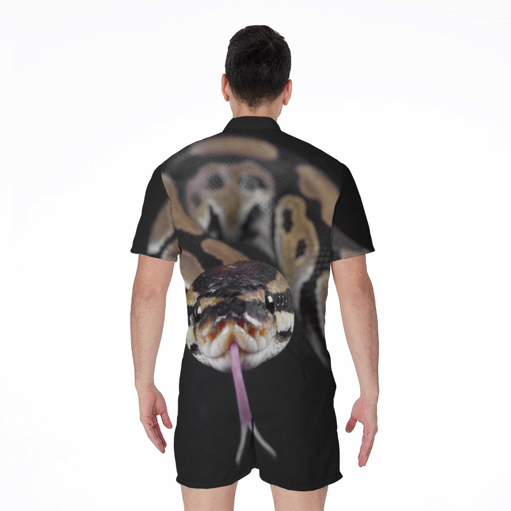 Python Snake Print Men's Rompers
