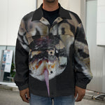 Python Snake Print Men's Shirt Jacket