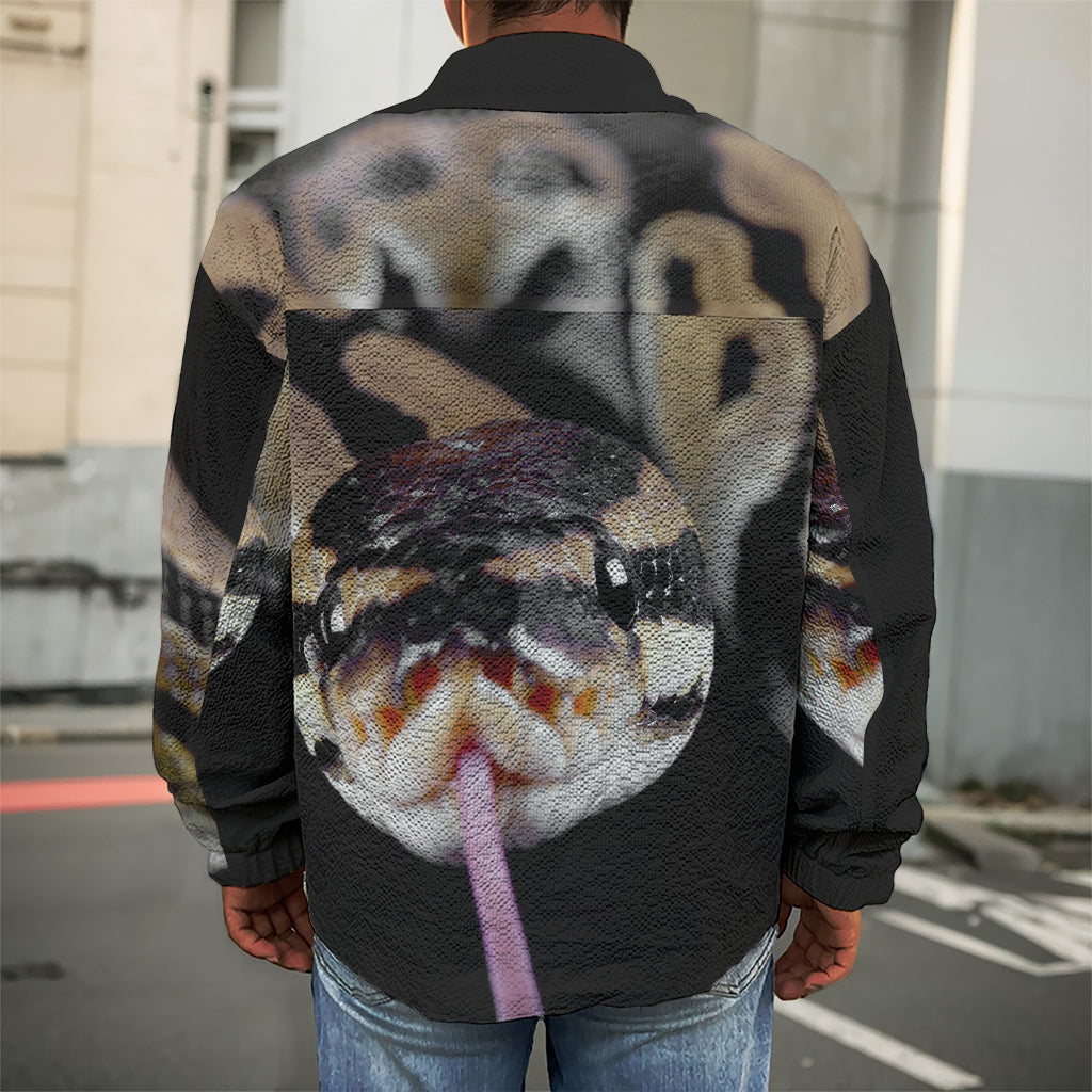 Python Snake Print Men's Shirt Jacket