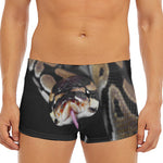 Python Snake Print Men's Short Boxer Briefs