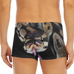 Python Snake Print Men's Short Boxer Briefs
