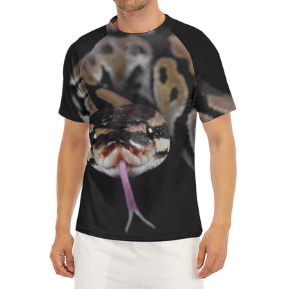 Python Snake Print Men's Short Sleeve Rash Guard