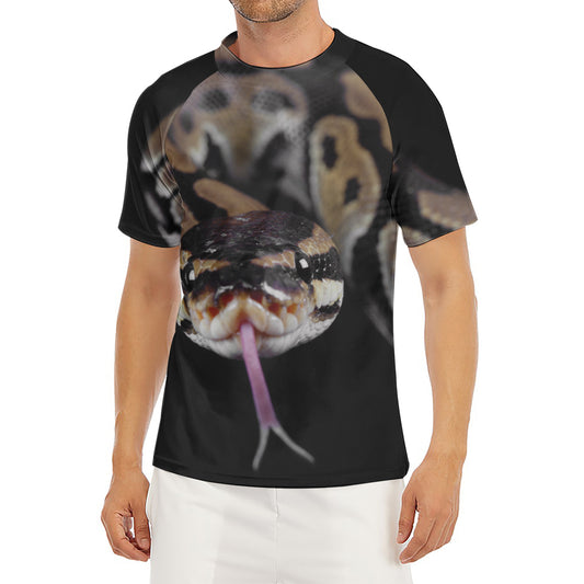 Python Snake Print Men's Short Sleeve Rash Guard