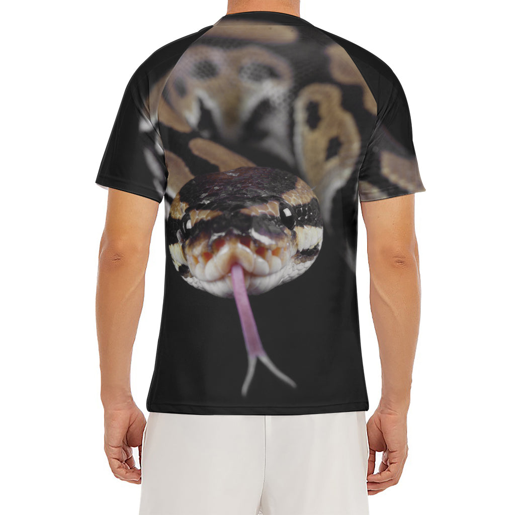 Python Snake Print Men's Short Sleeve Rash Guard