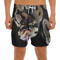 Python Snake Print Men's Split Running Shorts