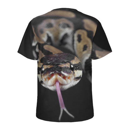 Python Snake Print Men's Sports T-Shirt