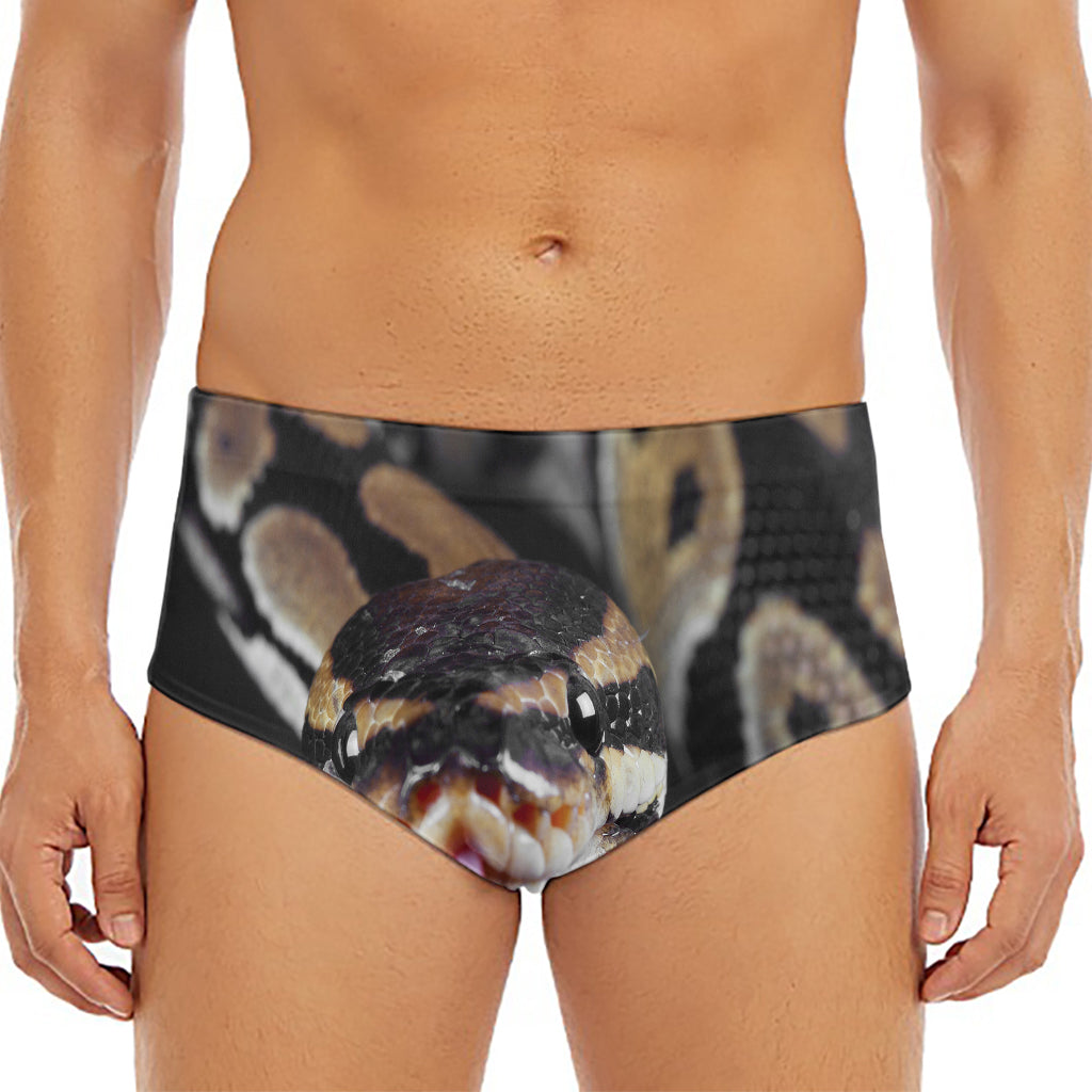 Python Snake Print Men's Triangle Swim Briefs