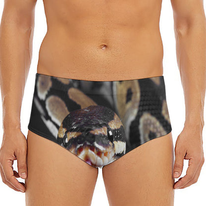 Python Snake Print Men's Triangle Swim Briefs