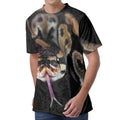 Python Snake Print Men's Velvet T-Shirt