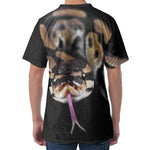 Python Snake Print Men's Velvet T-Shirt