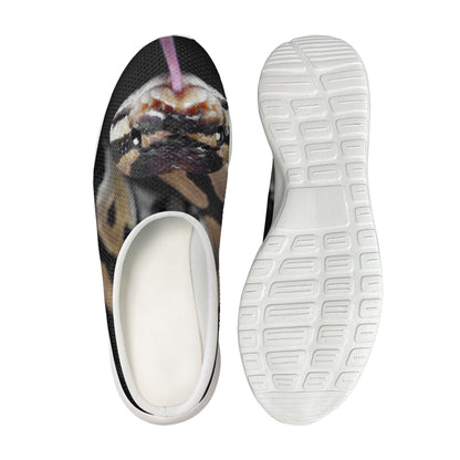 Python Snake Print Mesh Casual Shoes