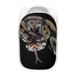 Python Snake Print Mesh Laundry Hamper