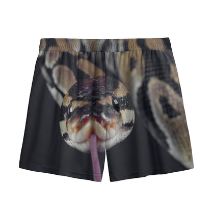 Python Snake Print Mesh Shorts