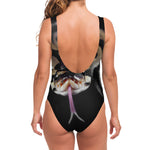 Python Snake Print One Piece Swimsuit