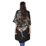 Python Snake Print Open Front Beach Cover Up