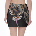 Python Snake Print Pencil Mini Skirt