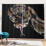 Python Snake Print Pencil Pleat Curtains